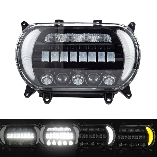 5 Inch LED Motorcycle Auxiliary Lights with Amber DRL D0519