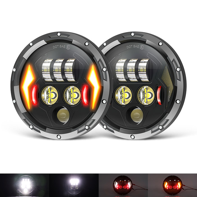 7in Motorcycle Headlight with DRL