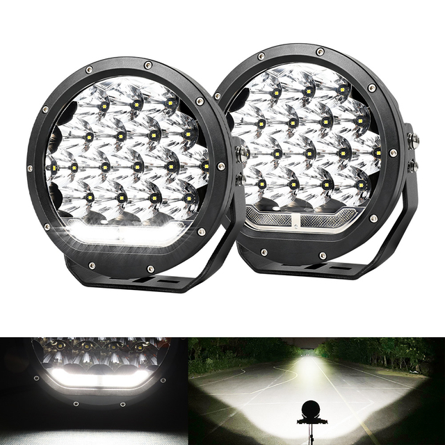 7 inch Spotlights with DRL