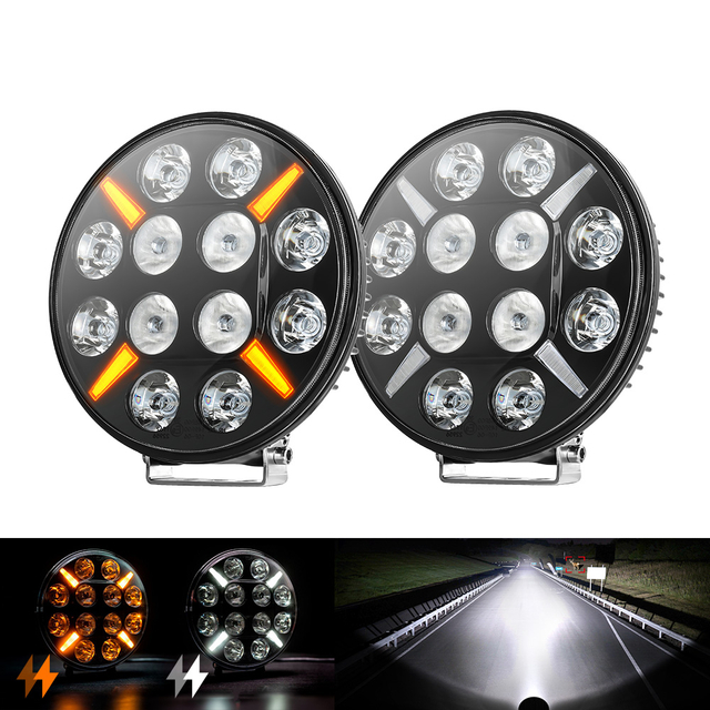 9 Inch Headlamp with Dual Position Light 901w 12