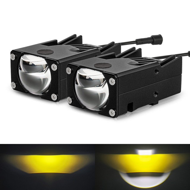 GhostLink HD Upgrade Super Bright Dual Color High Low Beam Projector Lens Grill Lights
