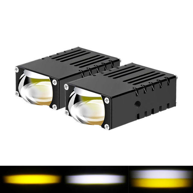 GhostLink Lite Dual Color High Low Beam Projector Lens Grill Lights for Cars