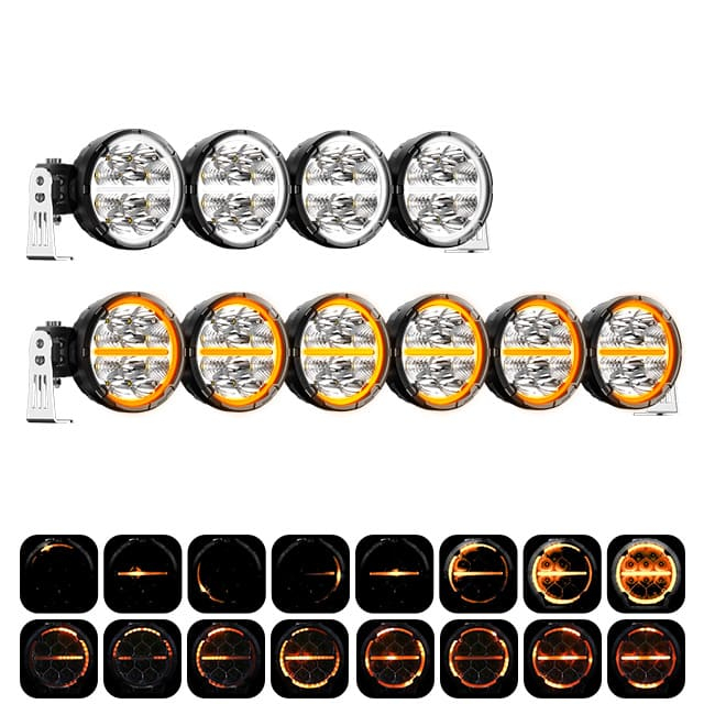 Linkable 5 Pod Light Bar with Dynamic Dual Color DRL