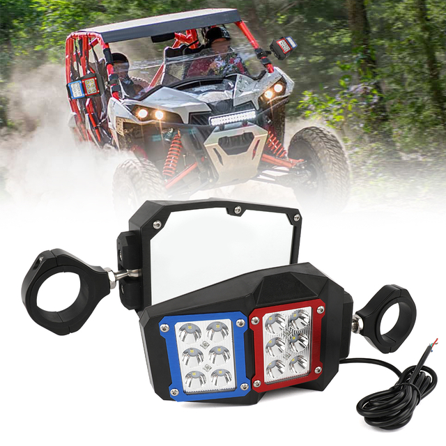Rear View Side Mirrors with LED Lights for 1752 UTV