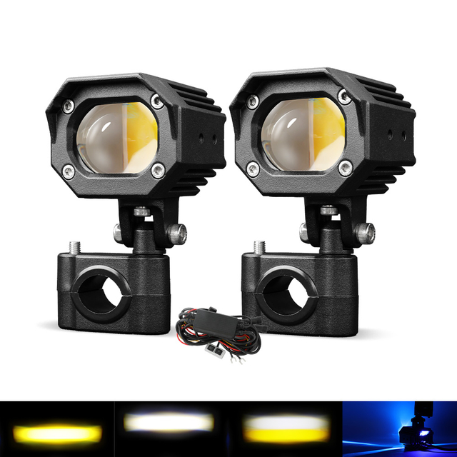88W High Power Motorcycle LED Auxiliary Light with Warning Lights