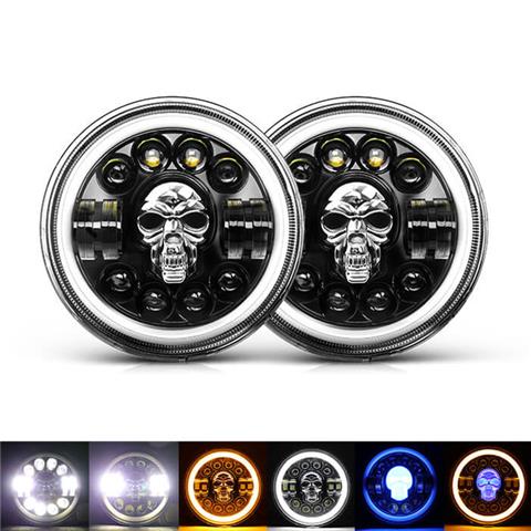 7 inch Skull RGB Led Headlight