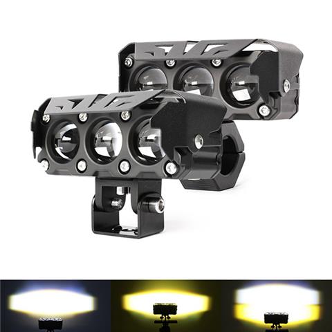 3 Projector Lens Hi Low Beam Auxiliary Driving Lights