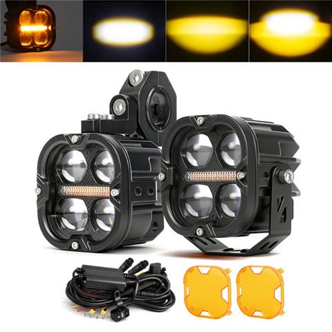 45 Inch Motorcycle Aux Light High Low Beam with Amber DRL 954D H