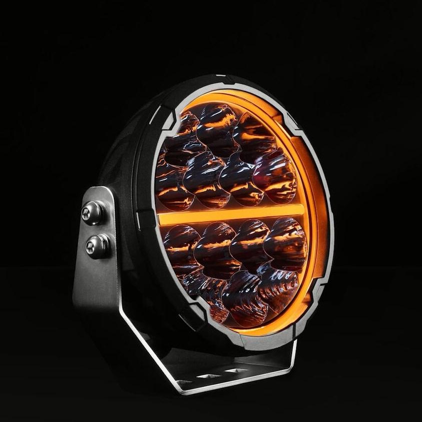 E-mark R148 R149 7 Inch Round Steel LED Work Lamp Amber Extraljus Extra Lampor 12V 24V Offroad 4X4 Strands Led Driving Lights