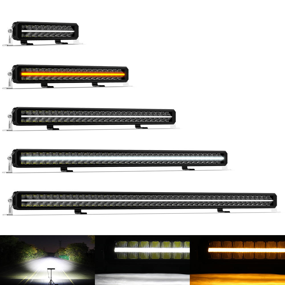 Newest Led Ramp Light Bar Car Roof Rack Anti Glare Off Road Lights 52 50 Inch Led Light Bar Amber DRL 4X4 E-mark Approved