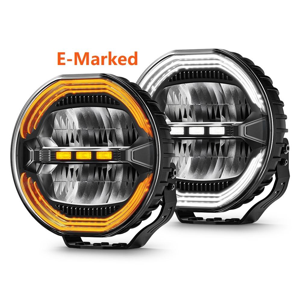Super Bright Truck 4WD Pickup Front Bumper Automotive Led Auxiliary Headlamp Offroad LED Spotlight 4x4 7 9 Inch with DRL Chasing