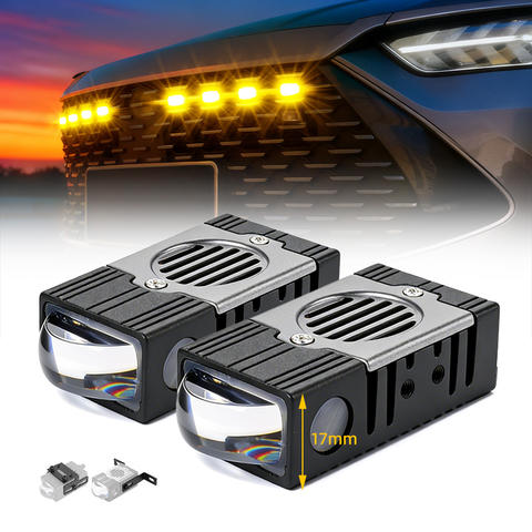 Shockproof High Lumen Strobe White Yellow Beam Fog Driving Light LED Spot 3inch Projector on Front with Bracket for Car Truck